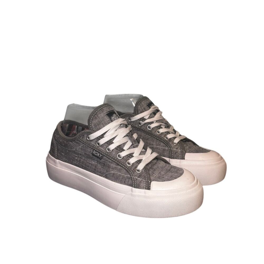 Roxy Cruiser Platform Sneakers Shoes Gray White Women’s 7.5